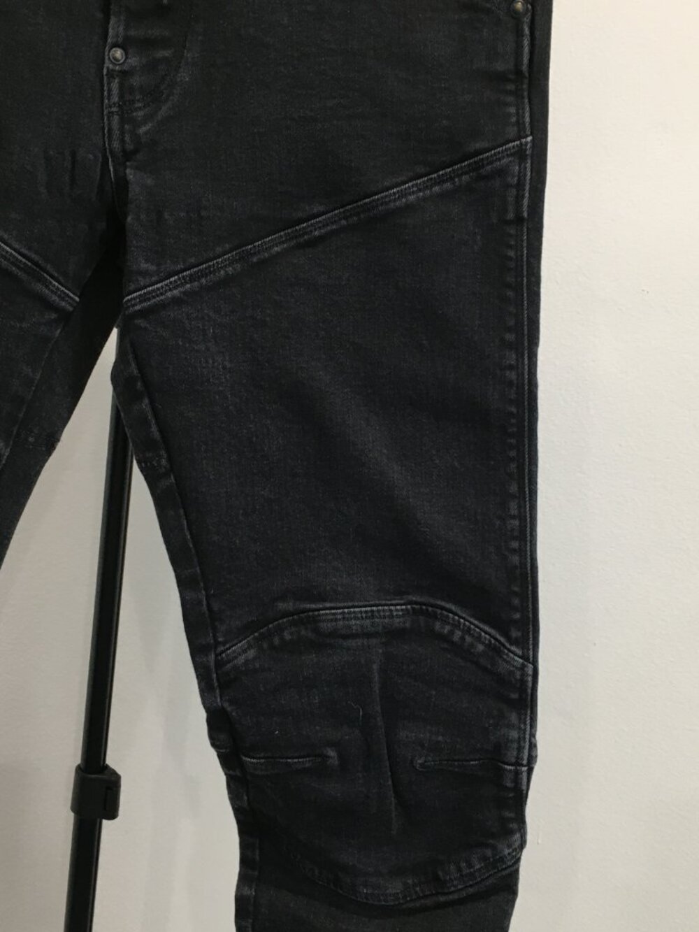 G STAR RAW 5620 3D Slim Black Wash 5 Pocket Logo Hardware Button Fly Denim Jeans - Picture 8 of 16